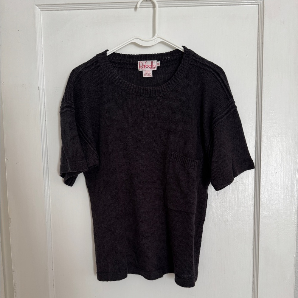 Vintage 60s Rafaella Linen/Cotton Blend Knit Top